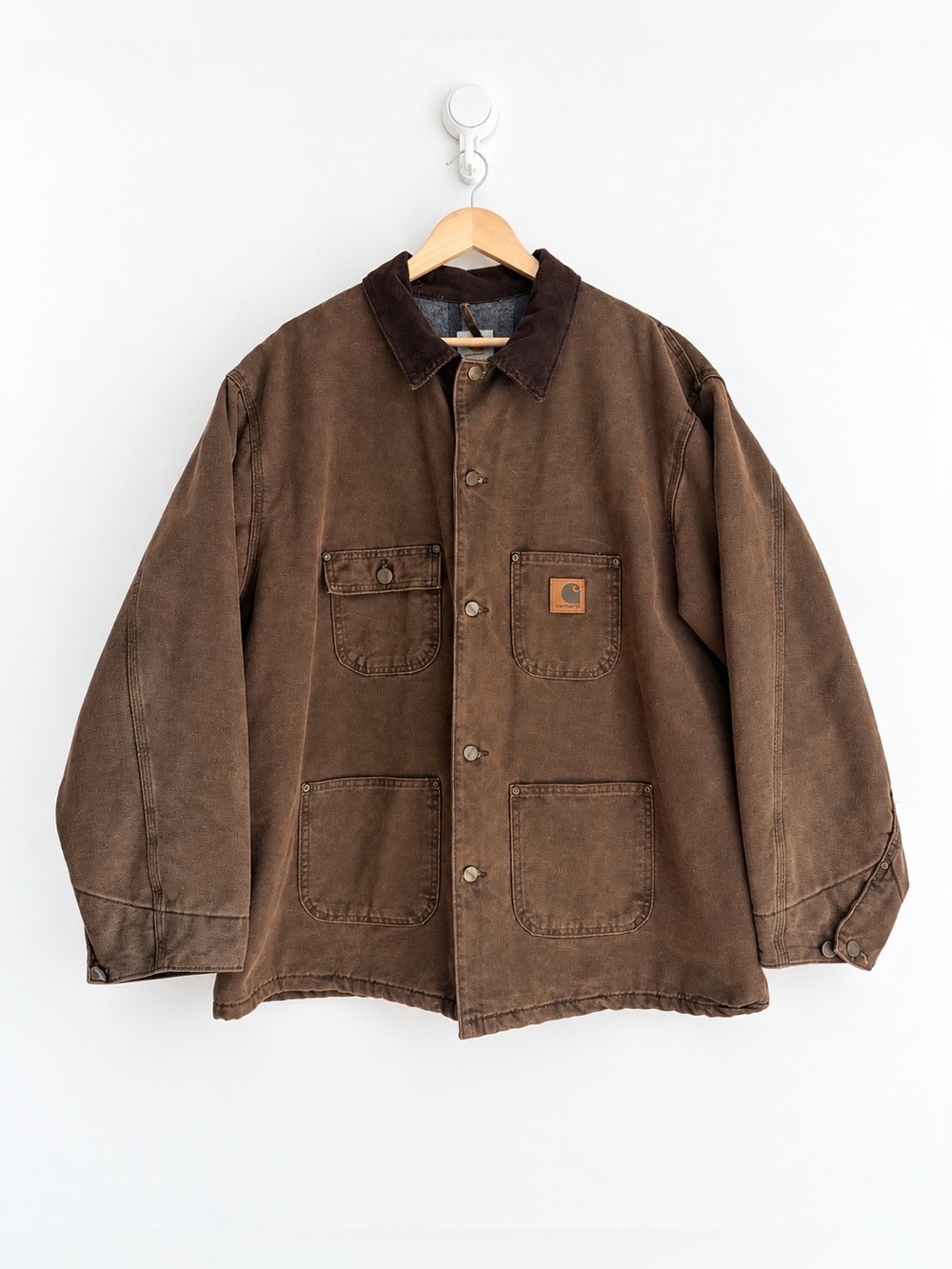 Vintage 2003 Carhartt C02 CHT Chestnut Duck Chore Coat Workwear Utility XXL
